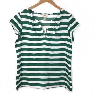 NWT LOFT Striped Top w/Cap Sleeves M